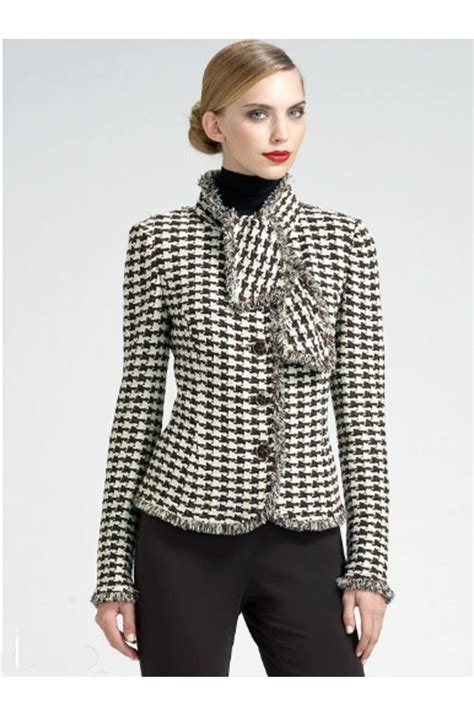 chanel s s 2018 twill houndstooth coat|Chanel jackets women.